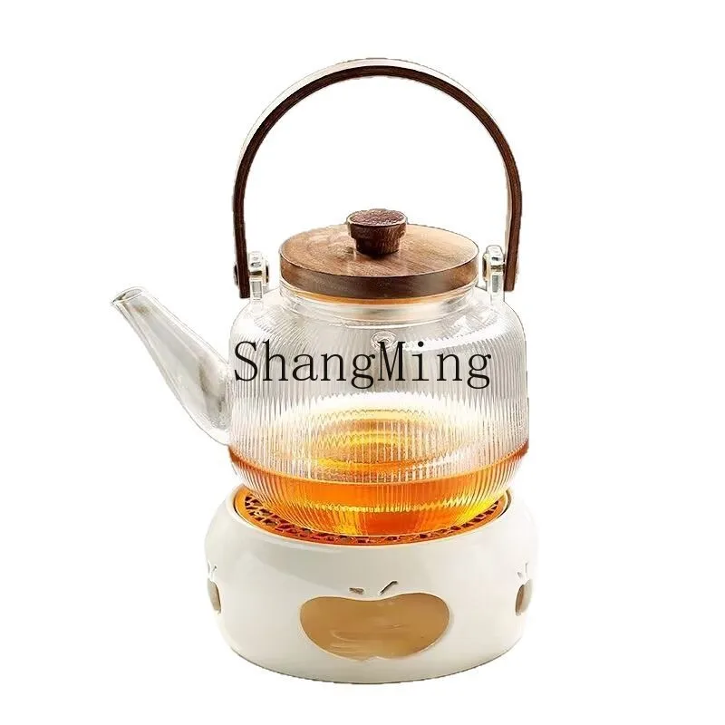 

DSA glass flower teapot warm tea stove afternoon flower tea health pot candle heating base tea stove warmer