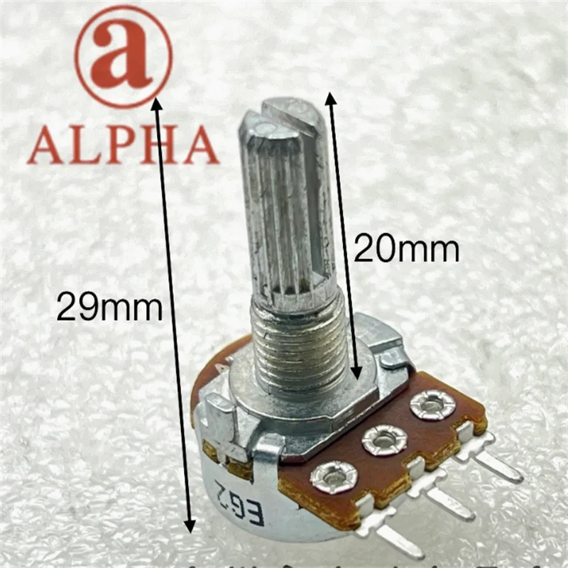 1 PCS ALPHA RV16AF Single Combination Amplifier Mixing Console Volume Adjustment Flower Axis Length 20mm B10k/A50k