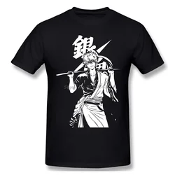 Sakata Gintoki Manga Gintama Womens T-Shirt Plus Size O-neck Cotton Short Sleeve Man T Shirt Men Tees Harajuku Streetwear Tops