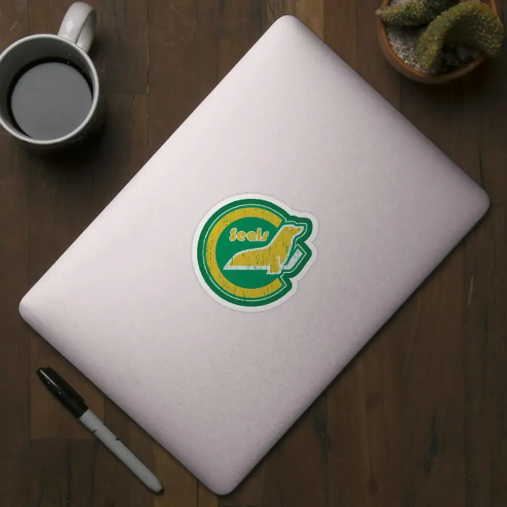 California Golden Seals Sticker for Laptop Decor Bedroom Car Cute Cartoon Art Fashionable Public Suitcase