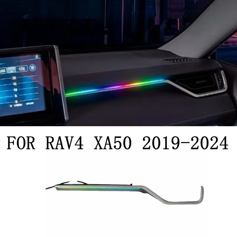 Car Instrument Dashboard Panel Trim Atmosphere Light Car Side Driver Decorative Lamp Strip For Toyota RAV4 2019 2020 2021 2022