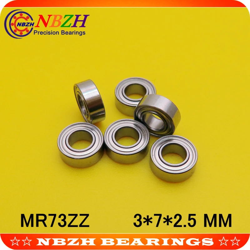 NBZH bearing(1pcs) Double Shielded Mini  Deep Groove Ball Bearings MR73ZZ 3*7*2.5 Mm High Quality