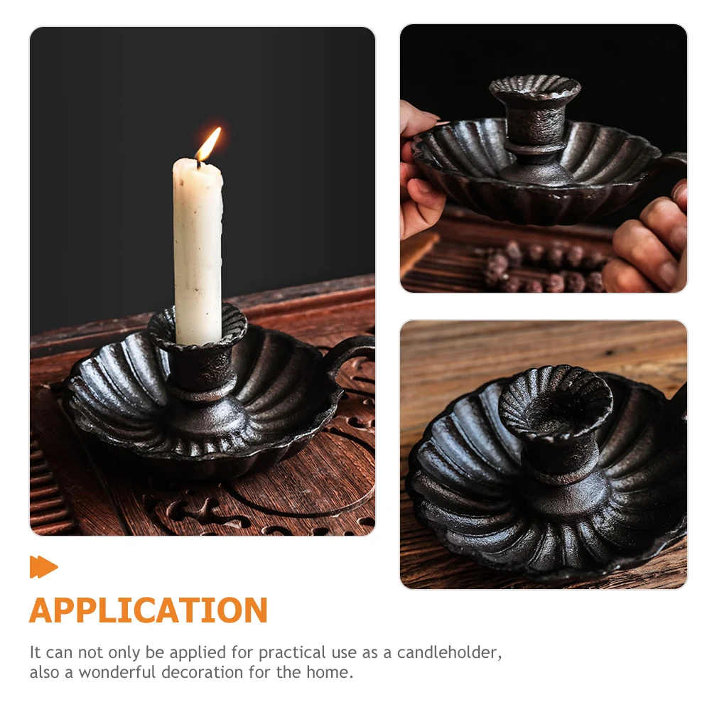 

1pcs Retro Iron Art Holder Single Head Vintage Metal Stand For Home Wedding Party Decoration Golden Desktop Holder