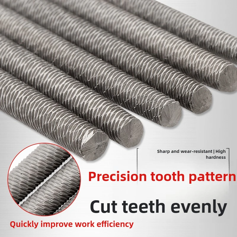 Round File, Round Steel File, Cylindrical Reaming File, Iron Sharpening Tool, Woodworking Rasp, Metal Grinding Tools