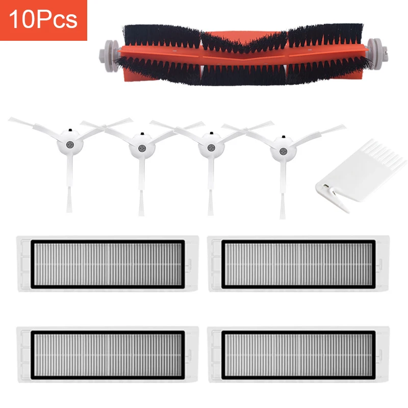 

For Xiaomi 1S Rock S6 S5 S60 S5 S50 S55 E25 E35 10PCS Main Brush Side Brush HEPA Filter Vacuum Cleaner Parts Accessories
