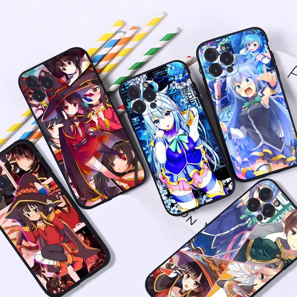 Kono Subarashii Sekai Ni Syukufuku Wo Phone Case Silicone Soft iphone 15 14 13 12 11 Pro Mini XS MAX 8 7 6 Plus X 2020 XR Shell