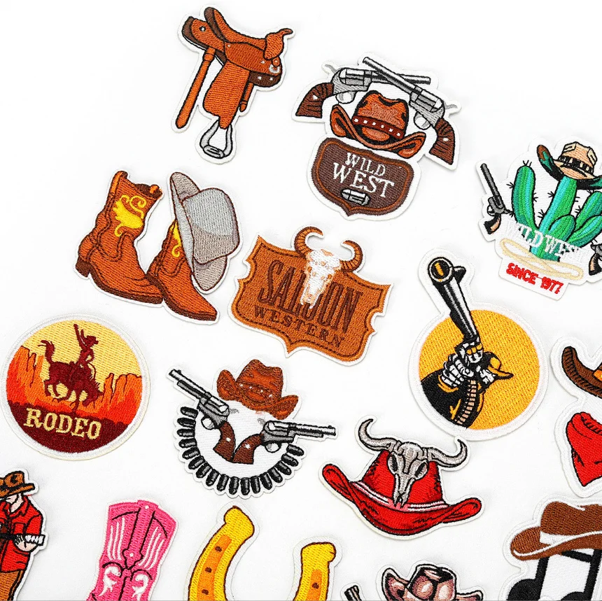 Picture 4: Popular Badges Iron On Sew On Embroidered Patches Clothing Hat Bag Shoe Repair Phone Gift Box Decor DIY Accessory 10 Pcs