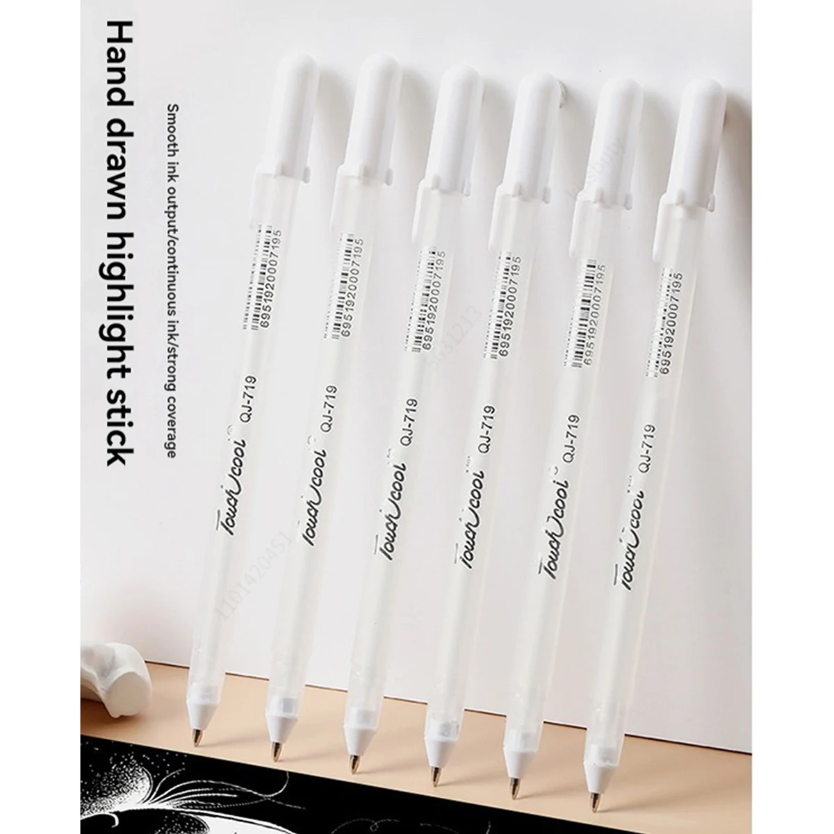 2-10 PCS Highlight White Manga Marker Pens Set 0.8 Mm Permanent Ink Scrapbook Pen Waterproof Painting Pen Supplies