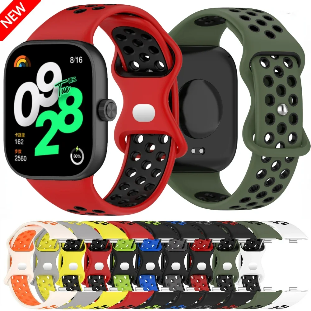 

Breathable Silicone Strap for Xiaomi Redmi Watch 4 Sport Replaceable Bracelet Wristband Correa for Xioami band 8 pro Smart