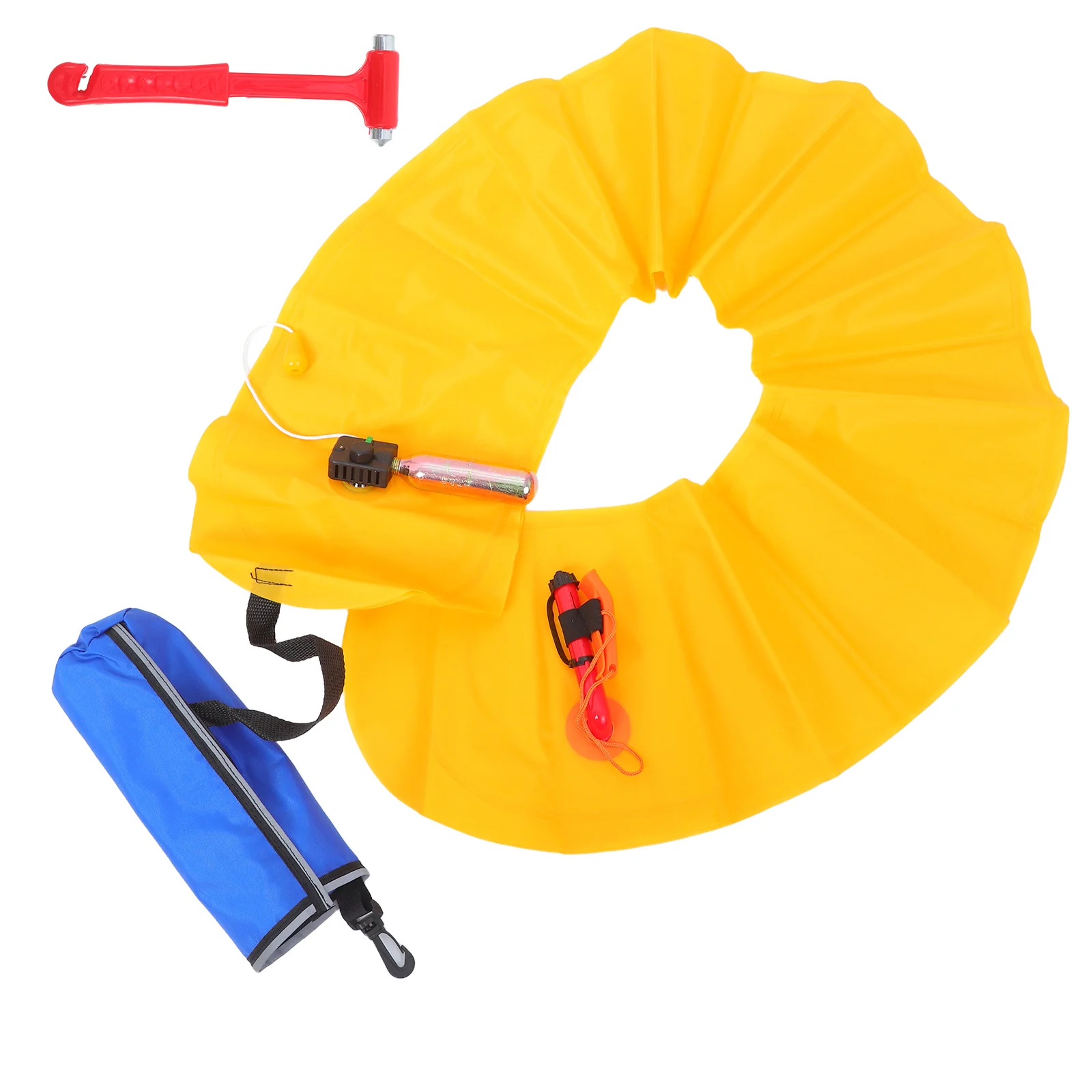 

3pcs Self-Inflating Life Buoy Boat Safety Throw Ring Water Activated Trigger Reflective Strips Compact Portable Durable Material