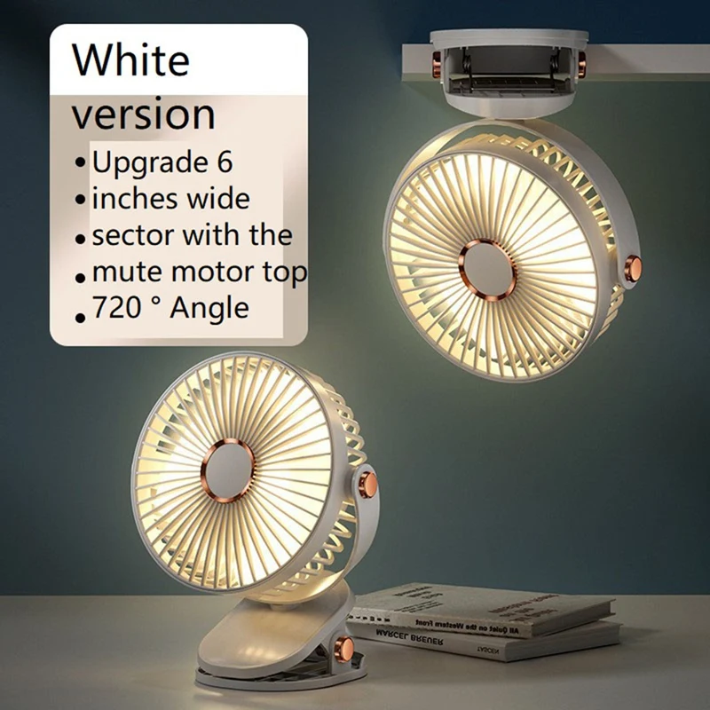 Portable LED Camping Fan With Night Light USB Rechargeable Desk Fan Silent Adjustable For Bedroom Office Outdoor