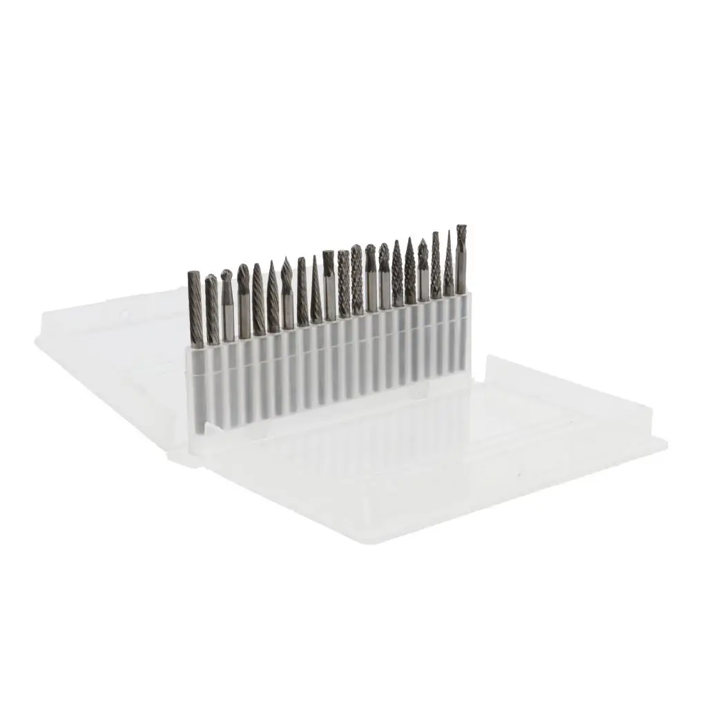 20 Stück Rotary Burr Carving File Rasp Drill Bit 1/8" Gravurwerkzeug