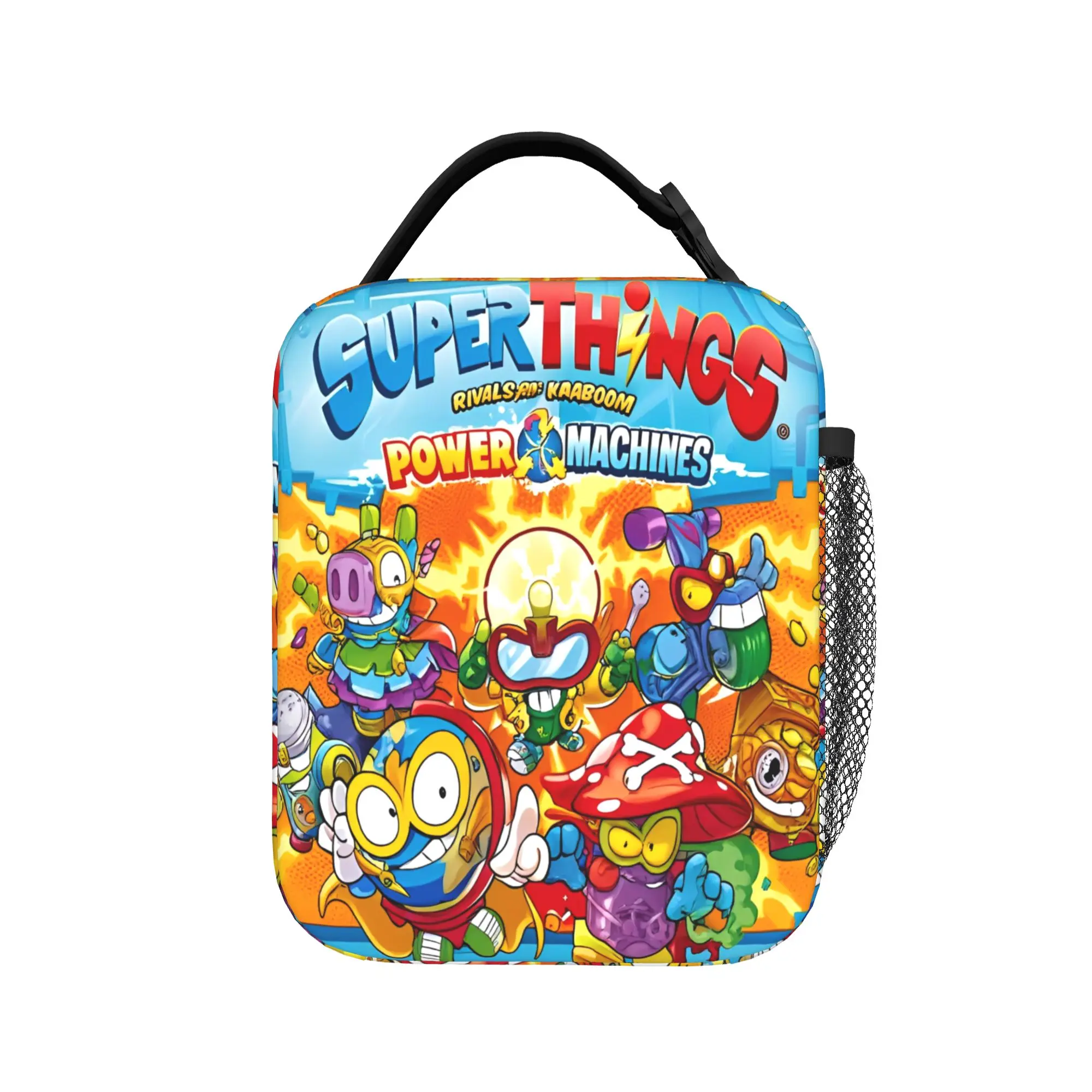 SuperThings Insulated Lunch Bag Thermal Bag Reusable,Lunch Container Super Zings Kindergarten High Capacity Lunch Box Tote