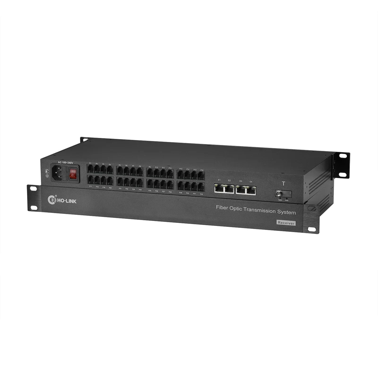 

32 Port RJ11 with 4 Gigabit RJ45 to Fiber Transceiver PCM Telephone Voice Over Fiber Optic Extender