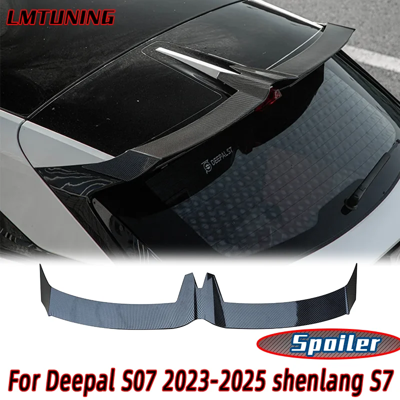 

Для Deepal S07 2023-2025 shenlang S7 Яркий черный спортивный спойлер Хвост S07 Верхнее крыло Маленькое давление ABS Хвост Deepal S7 Аксессуары