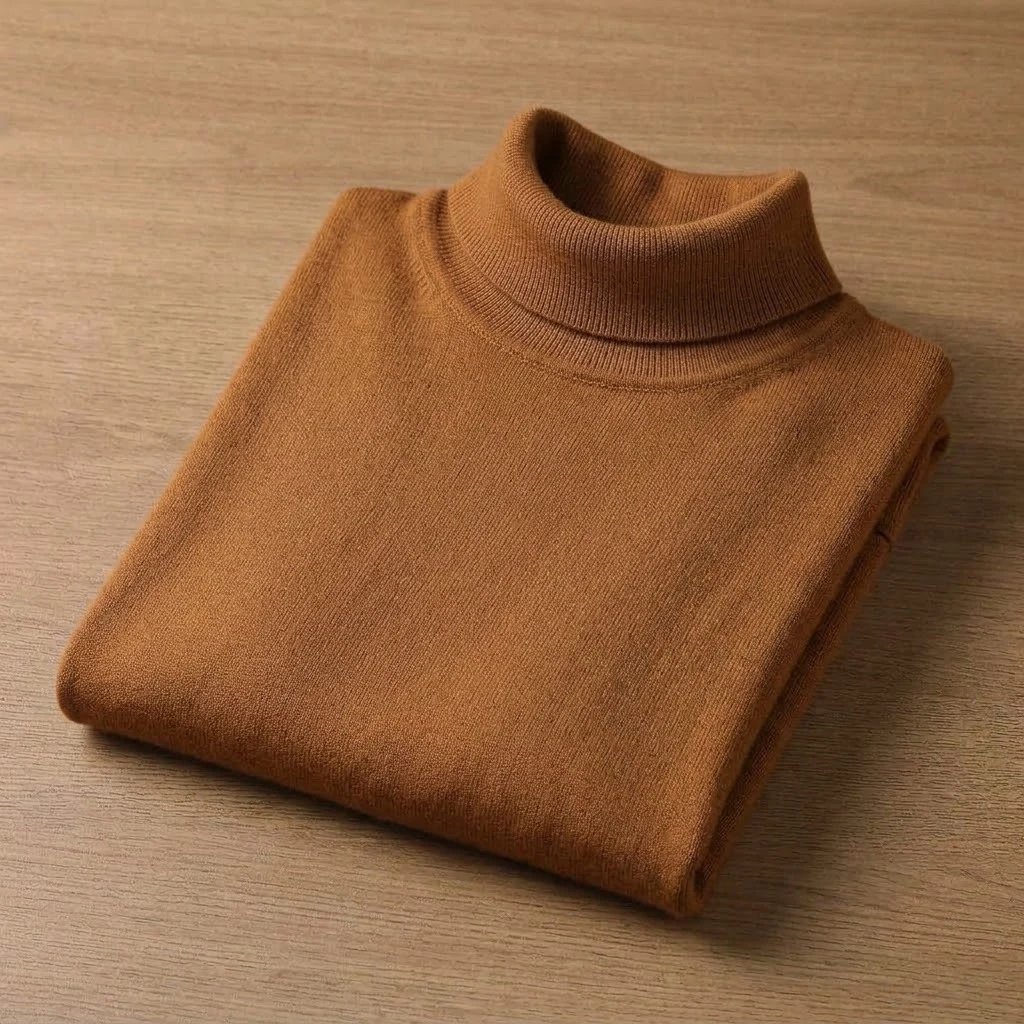 Herren Rollkragenpullover aus Strick, Herbst, lässig, schmal geschnitten, warm, langärmelig, klassische Thermo-Winterkleidung für Herren, Mäntel – Detail 14