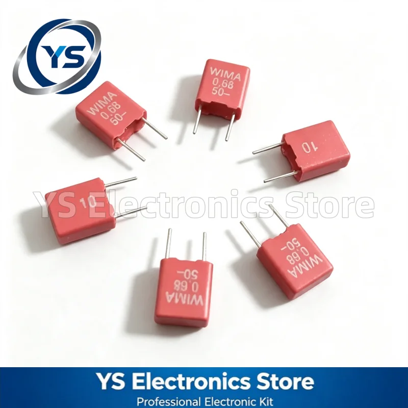 WIMA RED MKS2 50V0.68UF 50V 0.68UF 680NF 684 50V684 P5mm Film Capacitor Hi-Fi Audio Capacitors NEW and Original