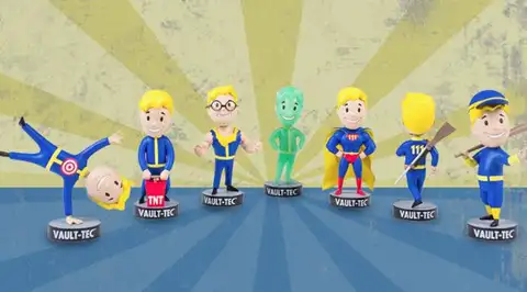 Bobblehead Söt Vault Boy Full Set Figurleksaker 6 best sales Fallout Bobblehead - №2