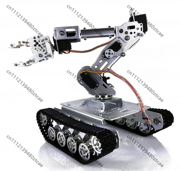 

7 DOF Robotic Arm Tracked Robot Car, Shock Absorbing Design, APP & Remote Control