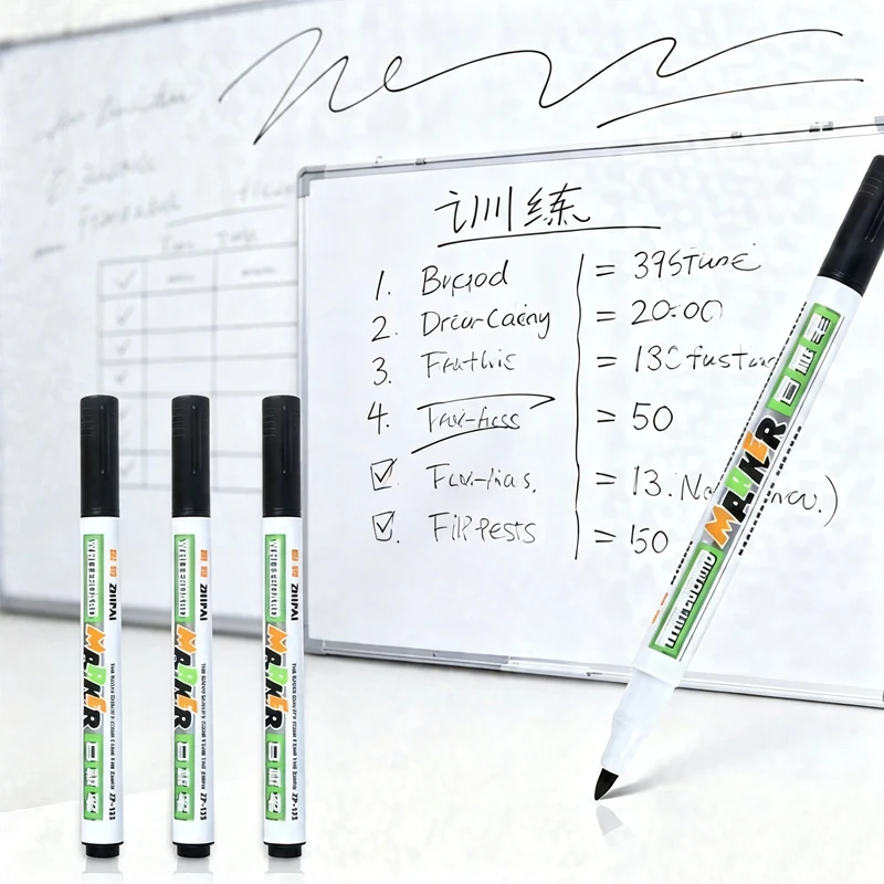 10pcs White Board Whiteboard Stationery Erasable Markers Dry Erase Markers Classroom Supplies White Board Note Numbering Tools