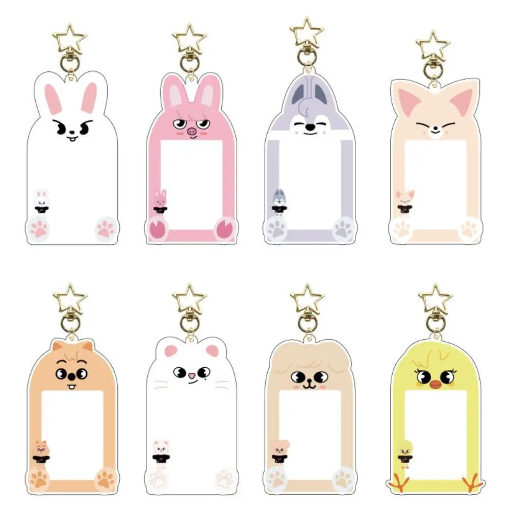 Cute Cartoon Card Holder Acrylic Creative Protector Sleeves ID Cards Idol Picture Phototocard Holder
