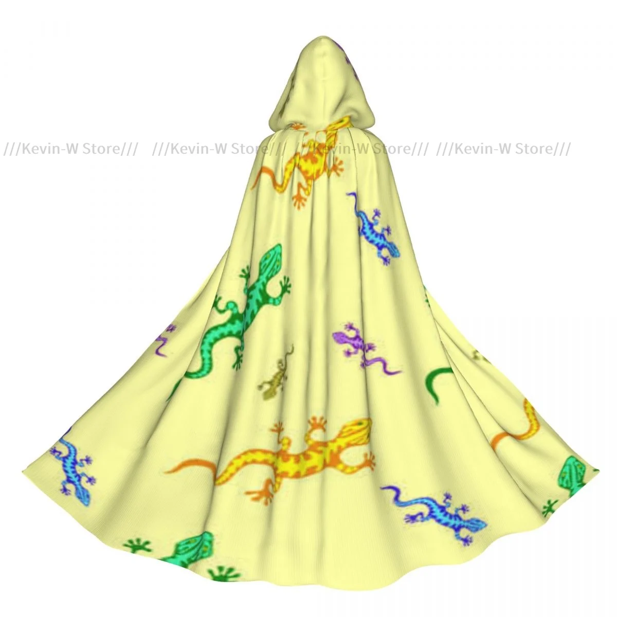 

Плащ с капюшоном и рисунком ящерицы, полиэстер, унисекс, накидка ведьмы, аксессуар для костюма
