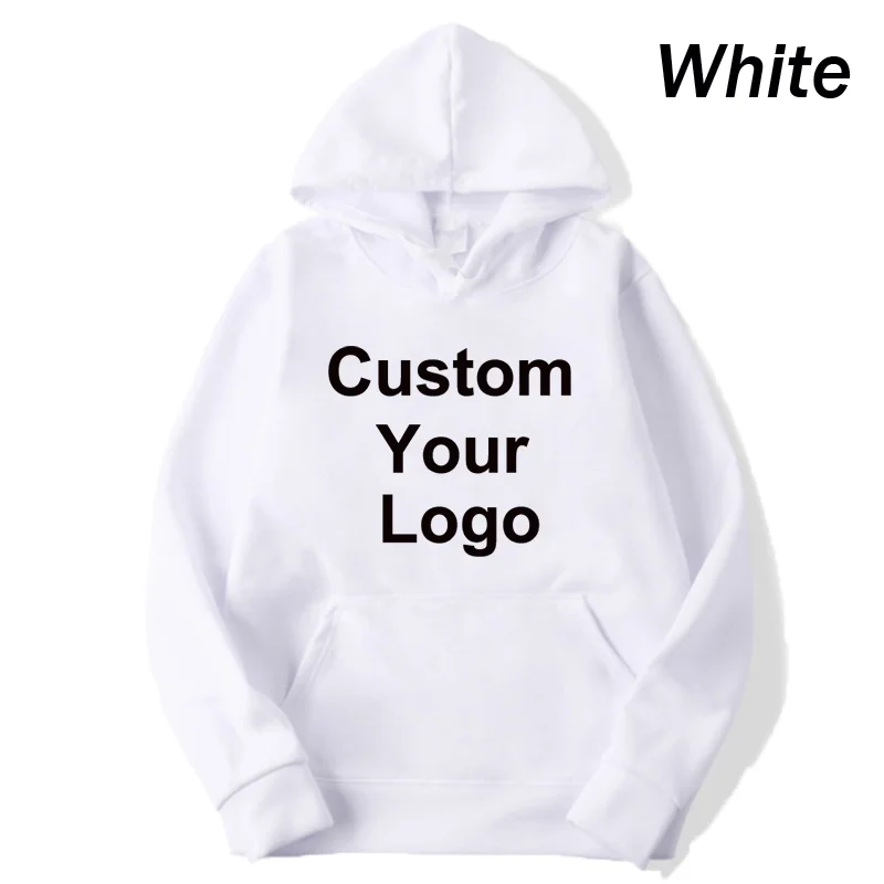 Custom Your Logo Hoodie for Men and Women Couples Fleece Hoodie Hip Hop Warm Hoodie