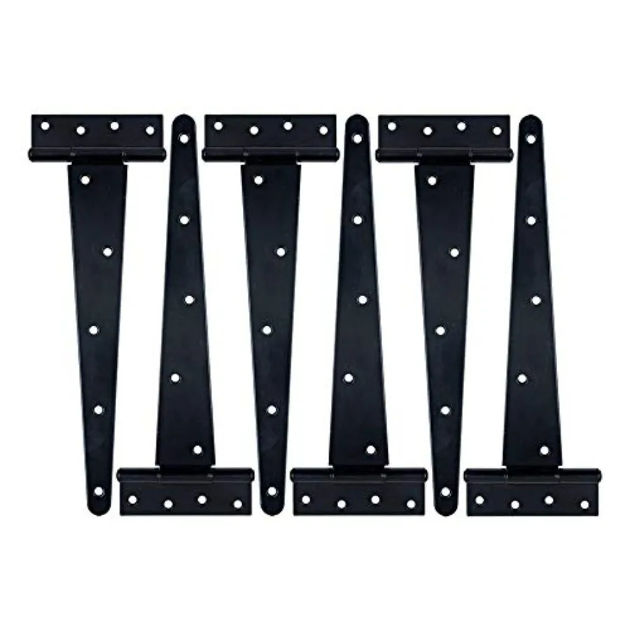 

Heavy Duty T Hinge Tee T Strap Shed Gate Barn Fence Door Hinge Wrought Rustproof All Size Black,1