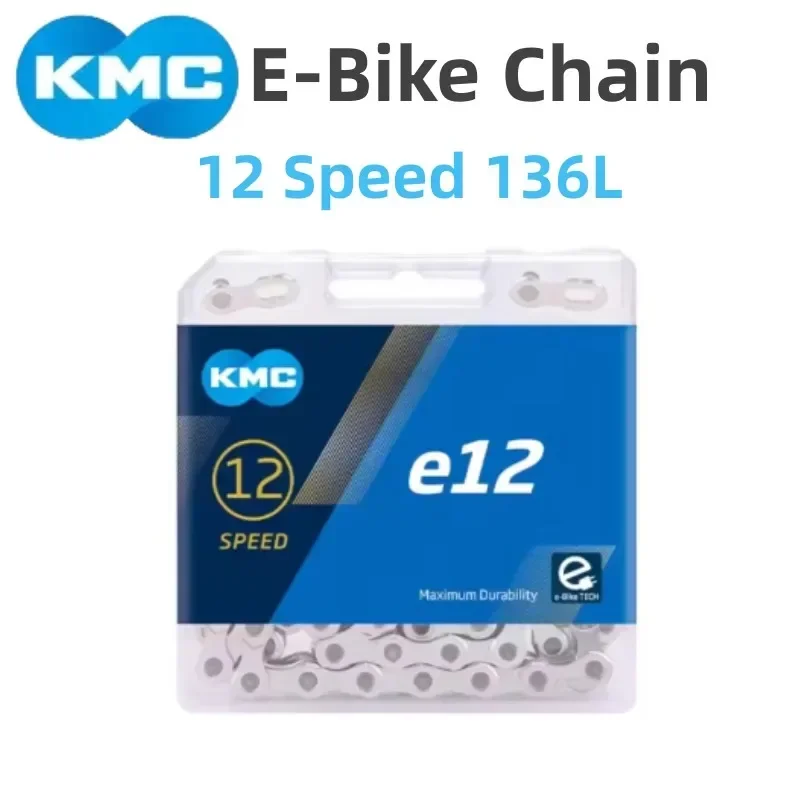 KMC E-Bike Chain e9 e10 e11 e12 136L الصندوق الأصلي متوافق مع سلاسل الدراجات الكهربائية MTB/الطريق 9 10 11 12 سرعة
