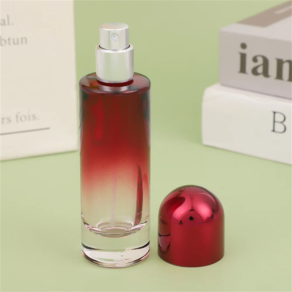 20ml/30ml Gradient Colored Glass Perfume Bottle Bullet Shape Spray Bottle Cosmetic Samples Dispensing Bottle Empty Bottle