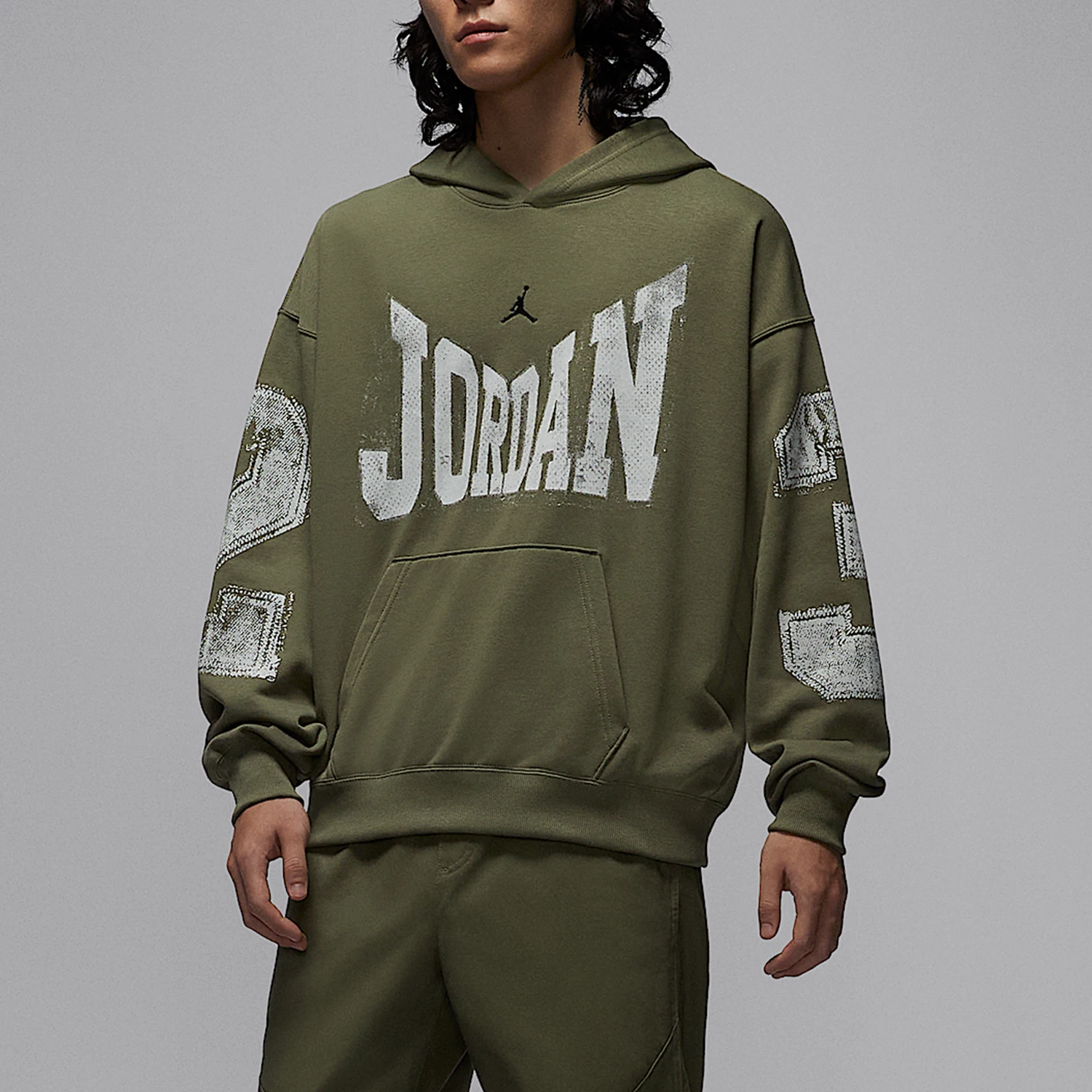 

Nike Authentic JORDAN Men's College Style Hooded Printed Pullover Hoodie HV0094-222