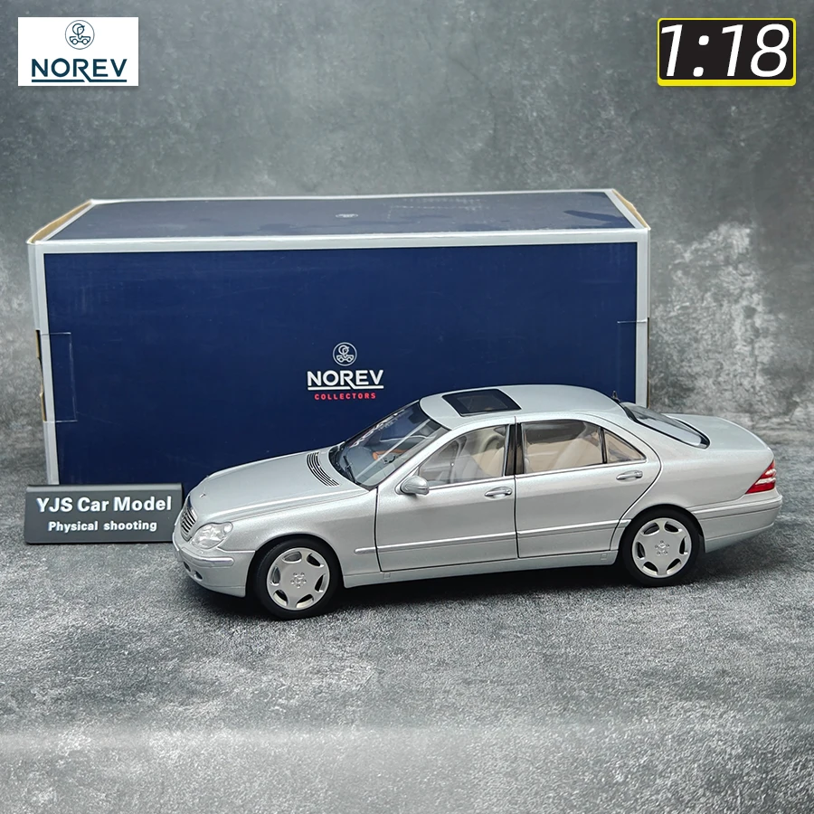 NOREV 1/18 FOR Benz S55 AMG W220 Butterfly Run 2000 vintage car model static display holiday gift collection