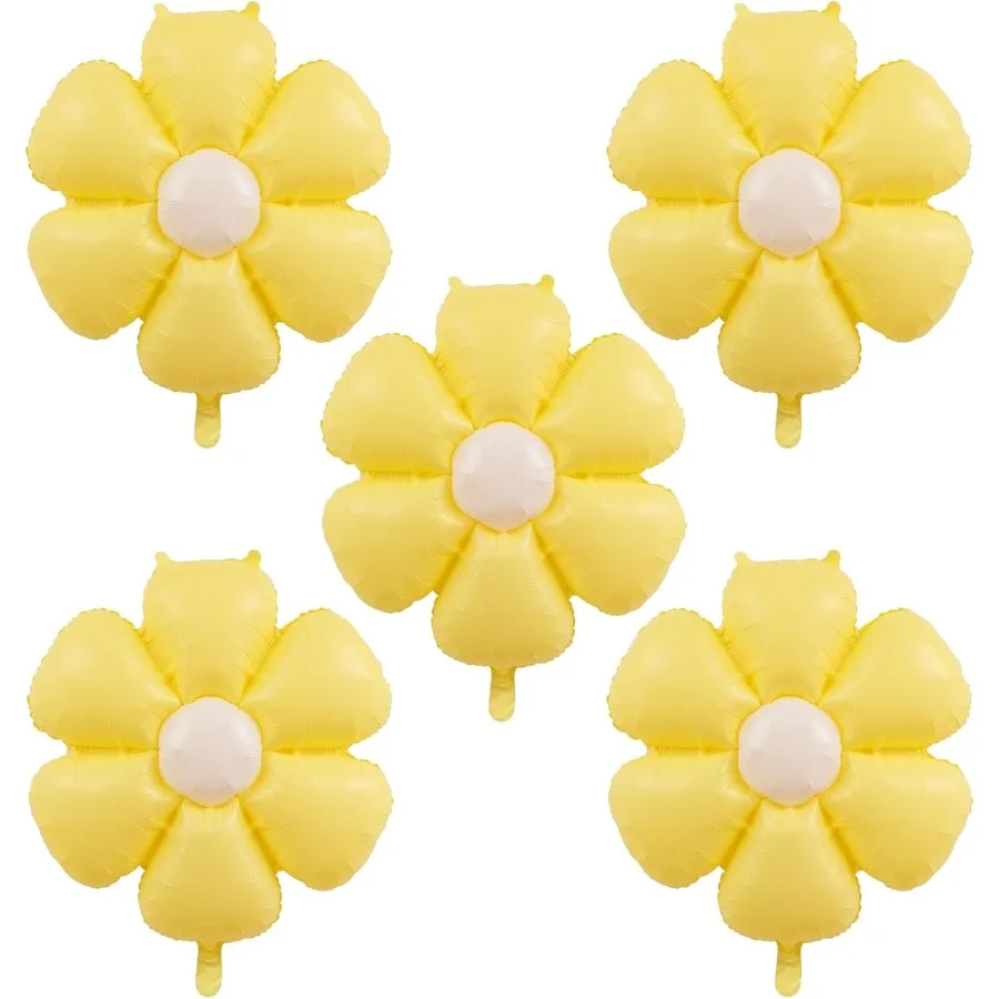 Flowe ballons de fête d'anniversaire marguerites décorations de fête d'anniversaire jaune