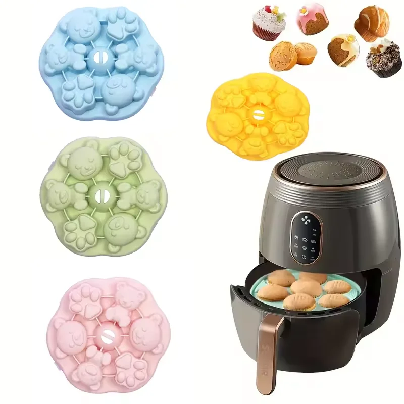 Silicone Cake Mold Baby Complementary Food Making Heat-resistant Suitable For Steaming And Boiling Air Fryer Kitchen Accessories