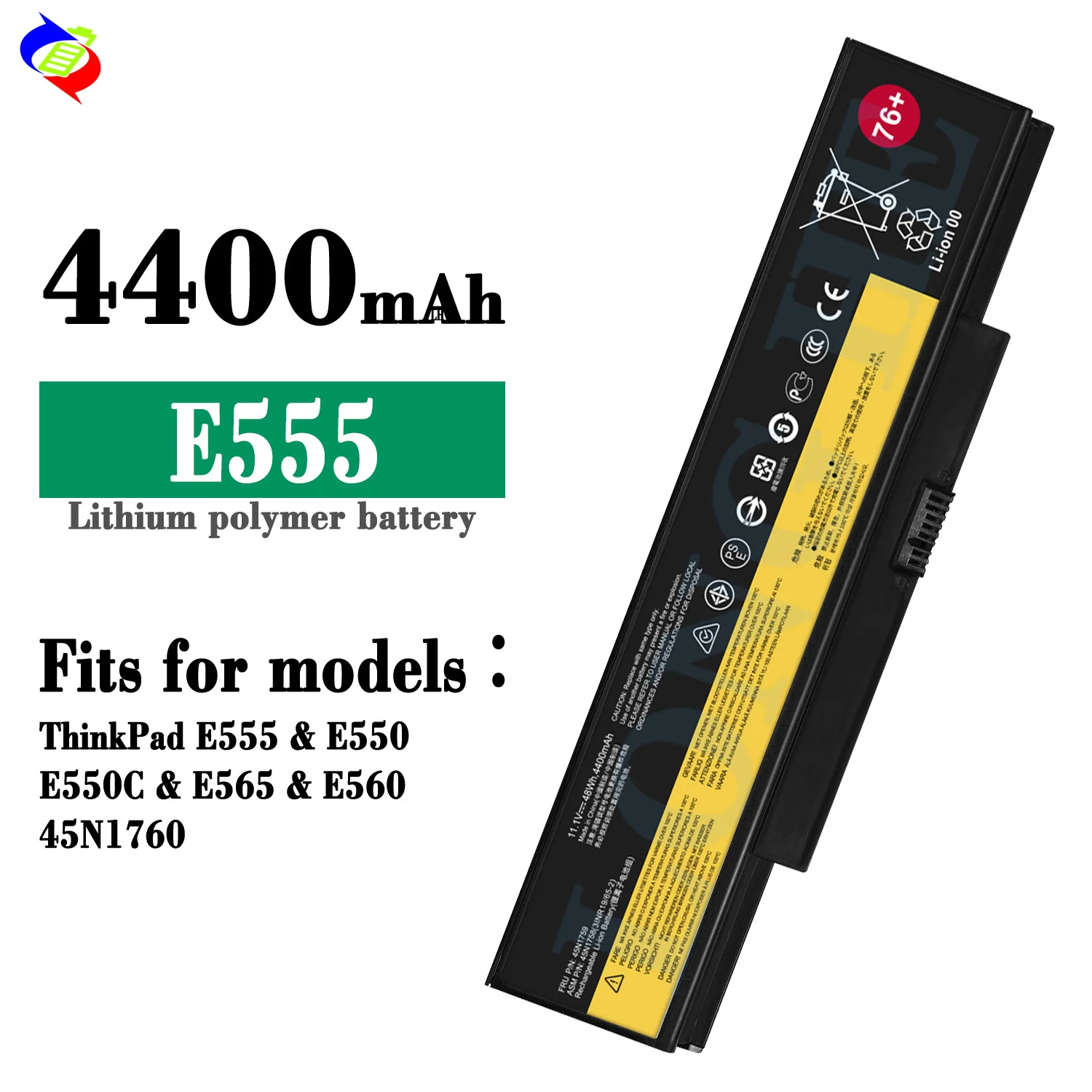 E555 Laptop Battery for Lenovo ThinkPad E550 E550C E555 Edge Series 45N1758 45N1759 45N1760 45N1761 45N1762 45N1763  Battery