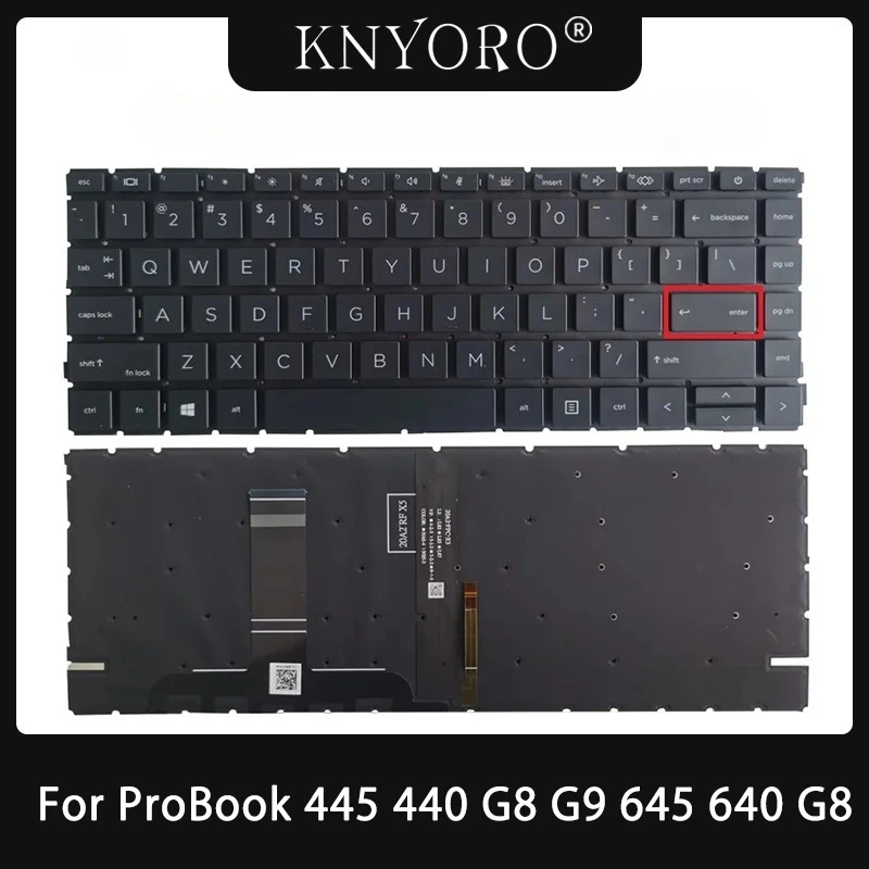 NEW US/UK/Spanish/Latin Keyboard For ProBook 445 440 G8 G9 645 640 G8 EliteBook 645 640 G9 Keyboard Replacement backlight
