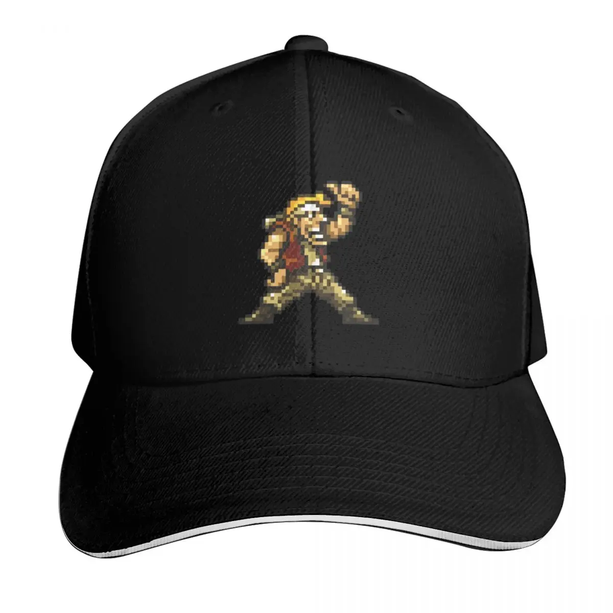 Pixel Art Victory - Metal Slug Frame Baseball Cap Breathable Mesh Back Adjustable Buckle Closure Moisture Wicking Quick Dry