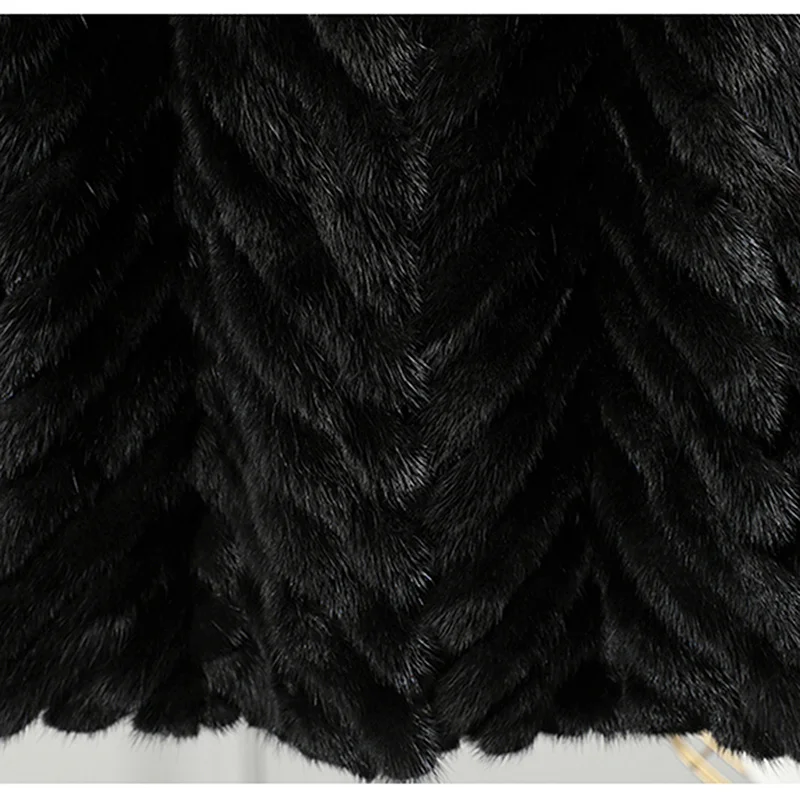 Real Natural Mink Fur Coat Womne 2021Long Sleeve Short Round Neck Mink Fur Jacket Luxury Real Mink Fur Coat Winter New Outwear