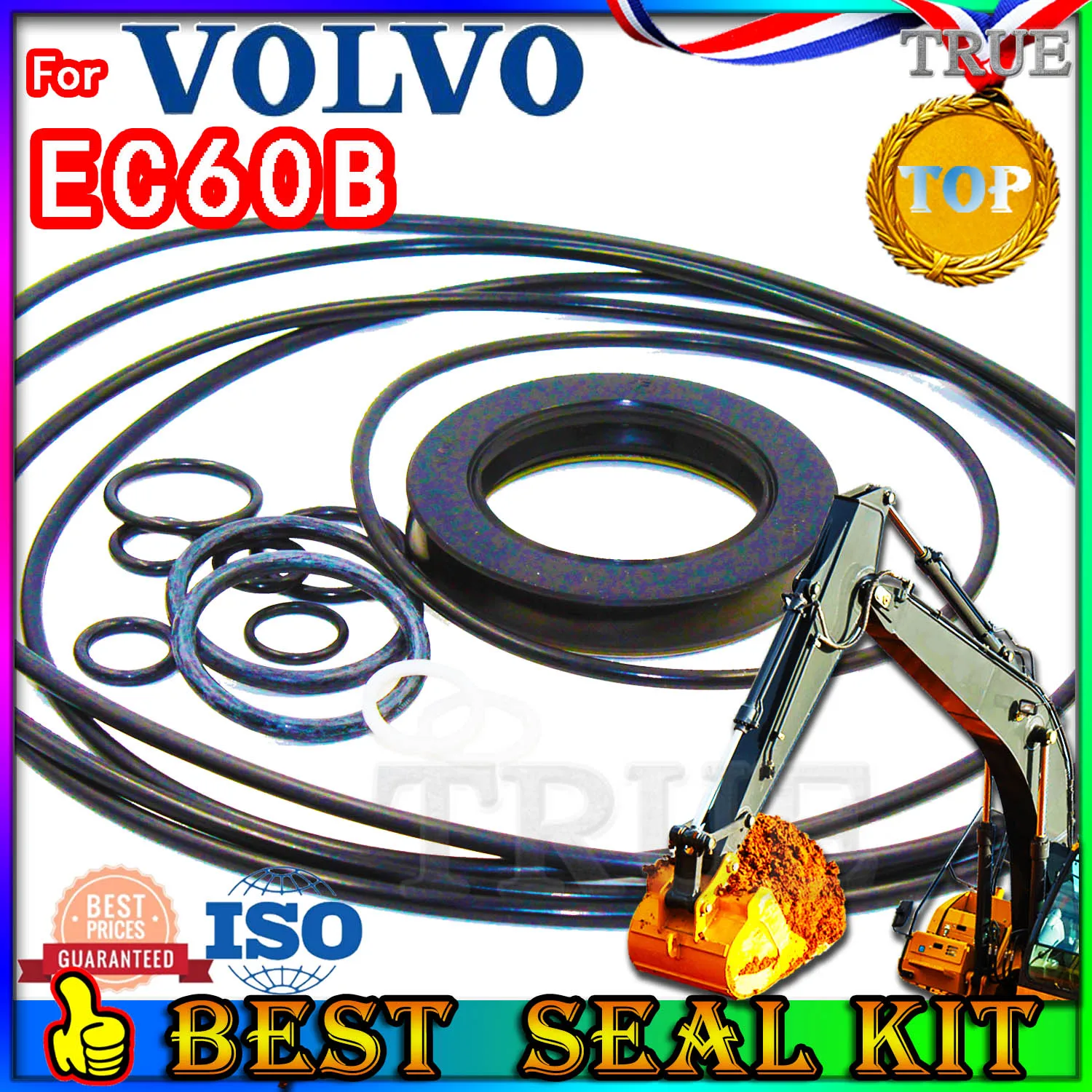 

For VOLVO EC60B Oil Seal Repair Kit Boom Arm Bucket Excavator Hydraulic Cylinder Foot PPC Loader Planetary Axle STICK adjuster