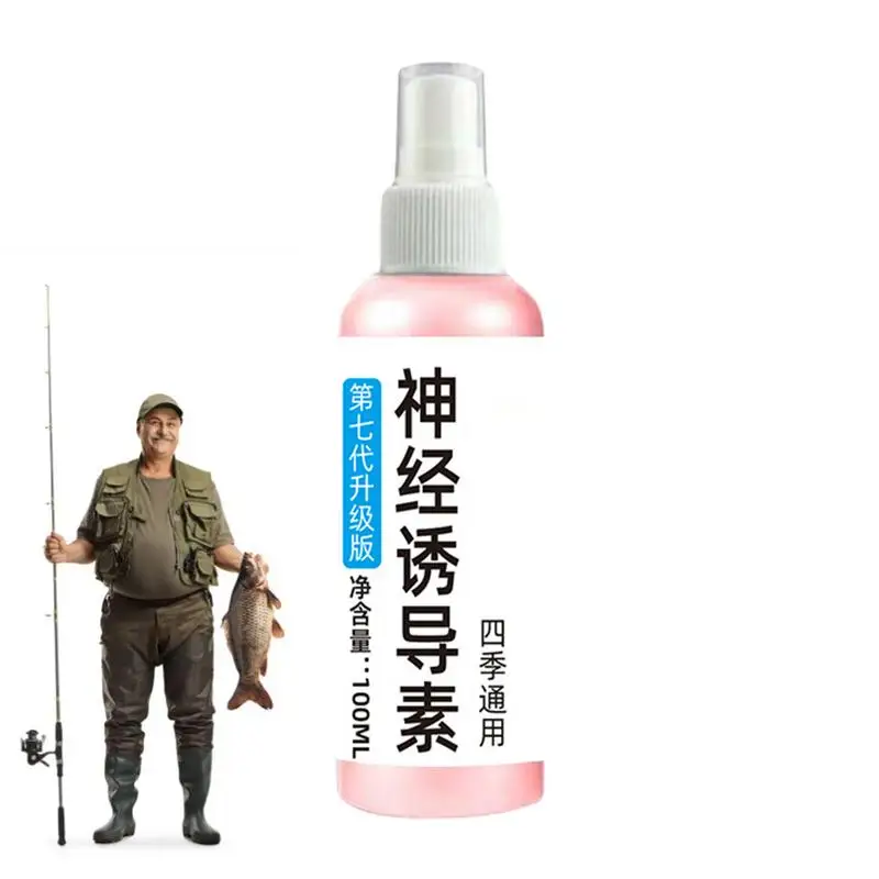 Fish Scent Attractant 100ml Fish Bait Scent Bass Attractant Worm Oil Fishing Liquid Fishing Bait for Reservoirs Lakes Black Pits