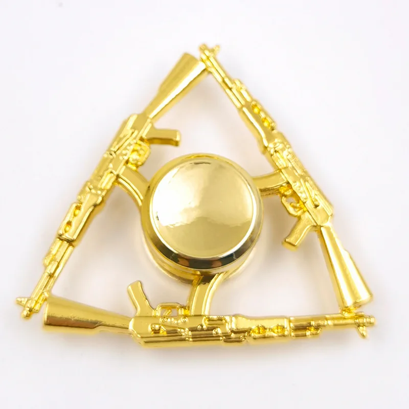 

16 Styles Zinc Alloy Electroplating Fidget Decompression Toy Finger Spinner Golden Metal Anti-Anxiety Toy For Kids Adults Gifts