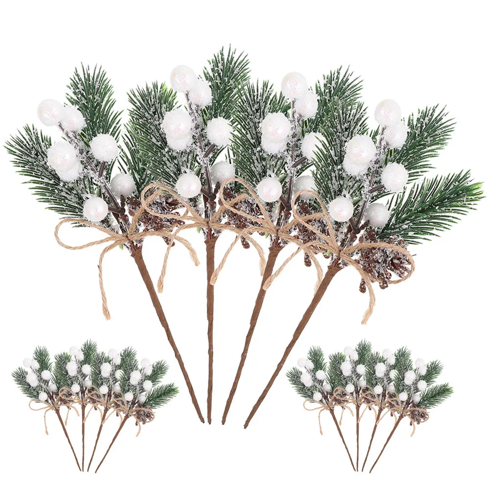 

12Pcs Simulation Berry Branches Fake Flower Decor Christmas Tree Berry Ornaments DIY Photo Props Party Home Decoration