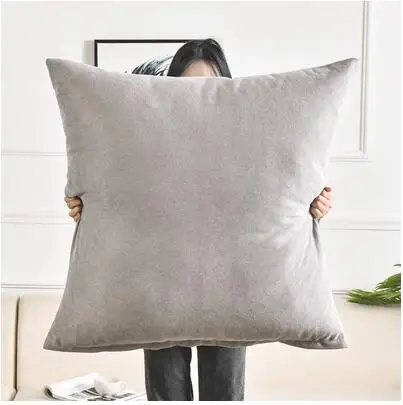 50/60/70/80cm Solid color super large cushion cover pillowcase for backrest home decor