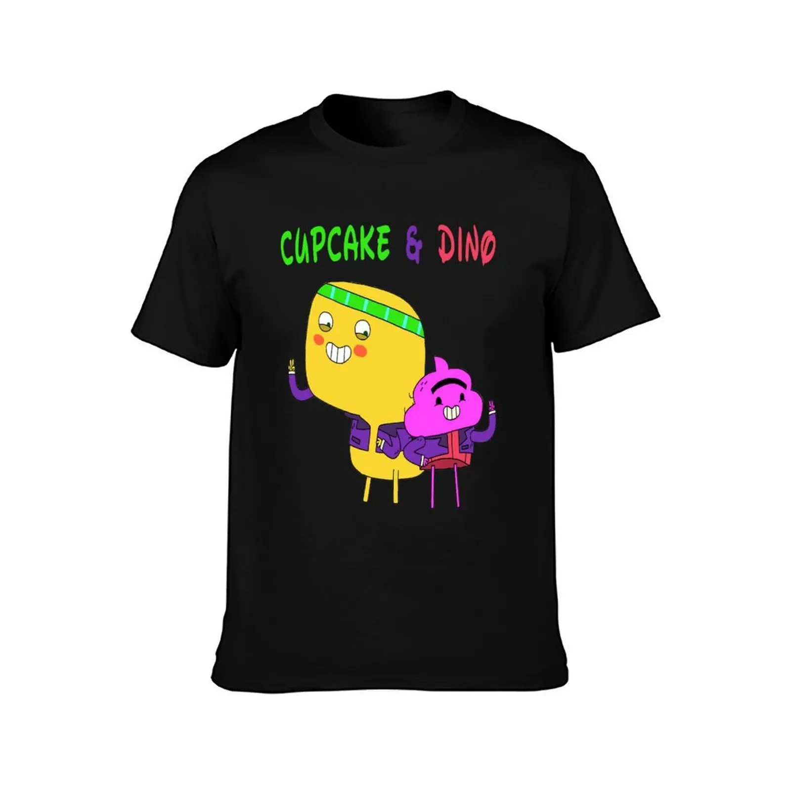 Cupcake & Dino - General Services cupcake and dino T-Shirt, Summer Casual Cotton Tee, Oversized Streetwear Tops, 100% Cotton