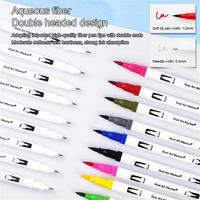 24 Colors Art Marker Dual Brush Pens Brush And Fine Tip Watercolor Drawing Painting Stationery Manga Supplies Set