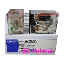 10pcs Authentic Original Omron Intermediate Relay MY2N-GS 24VDC 48VDC 220/240VAC Min Power Relays 2NO 2NC 8pin