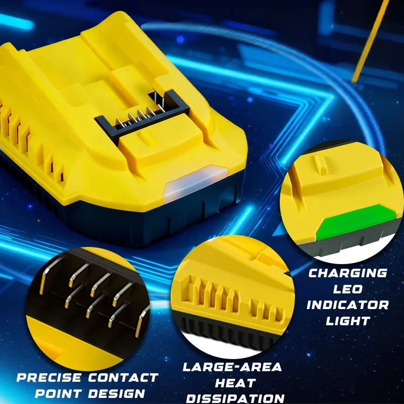 شاحن بطارية استبدال شاحن بطارية ليثيوم الملحقات ل ديوالت 20 فولت بطارية دبوس DCB206 DCB205 DCB204 DCB203 DCB120 #6