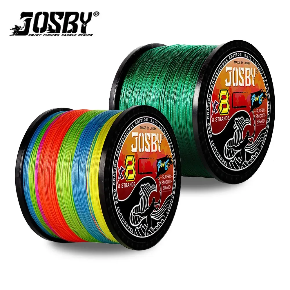 

JOSBY X8 Braid Fishing Line Super Strong 8 Strands Japan Multifilament Smooth PE Fly Carp Wire Pesca 300M 500M 100M Fishi tackle