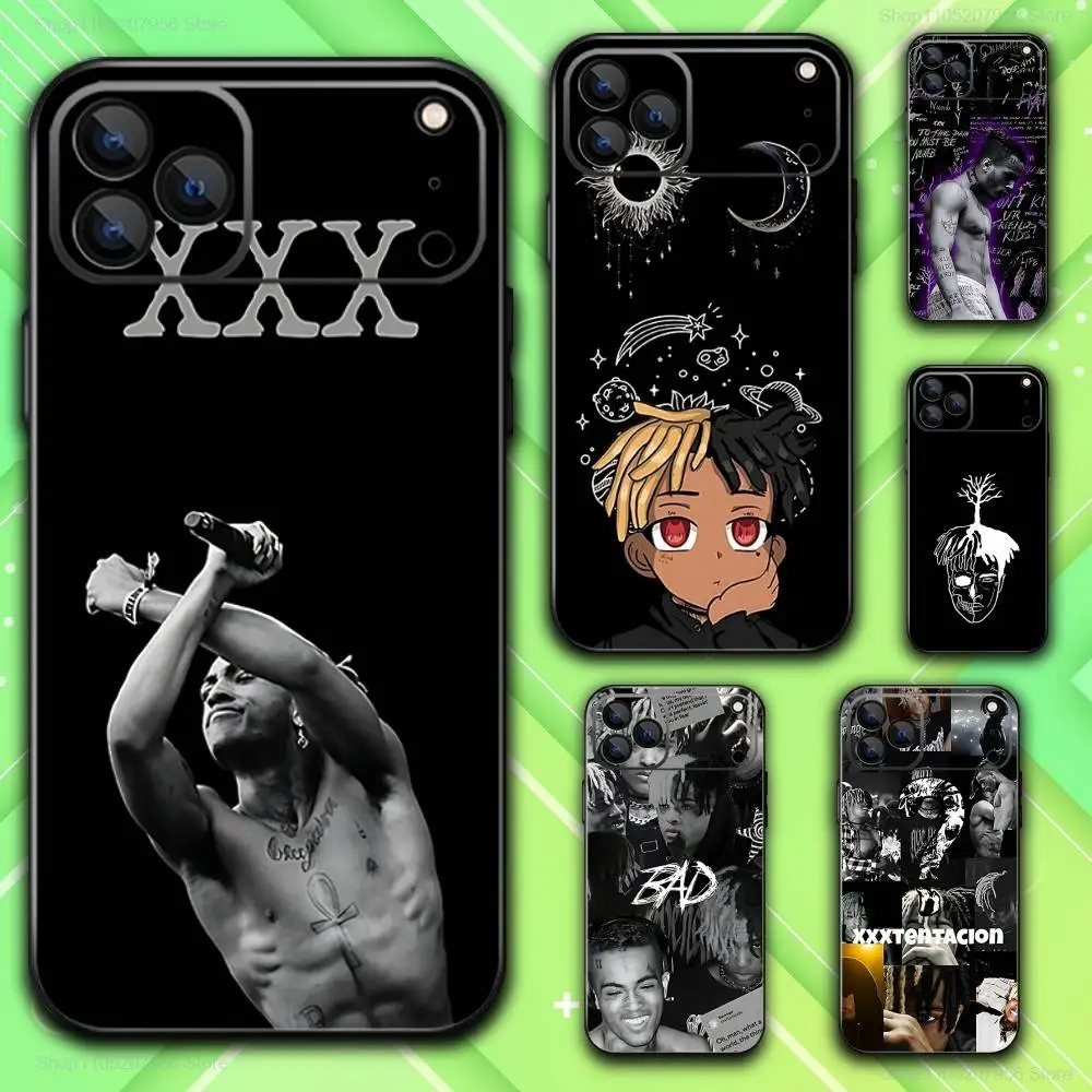 

X-XXXTentacionS Rapper Phone Case For iPhone 17,16,15,14,13,12,11,Plus,E,Air,Pro,Max,Mini Black Cover
