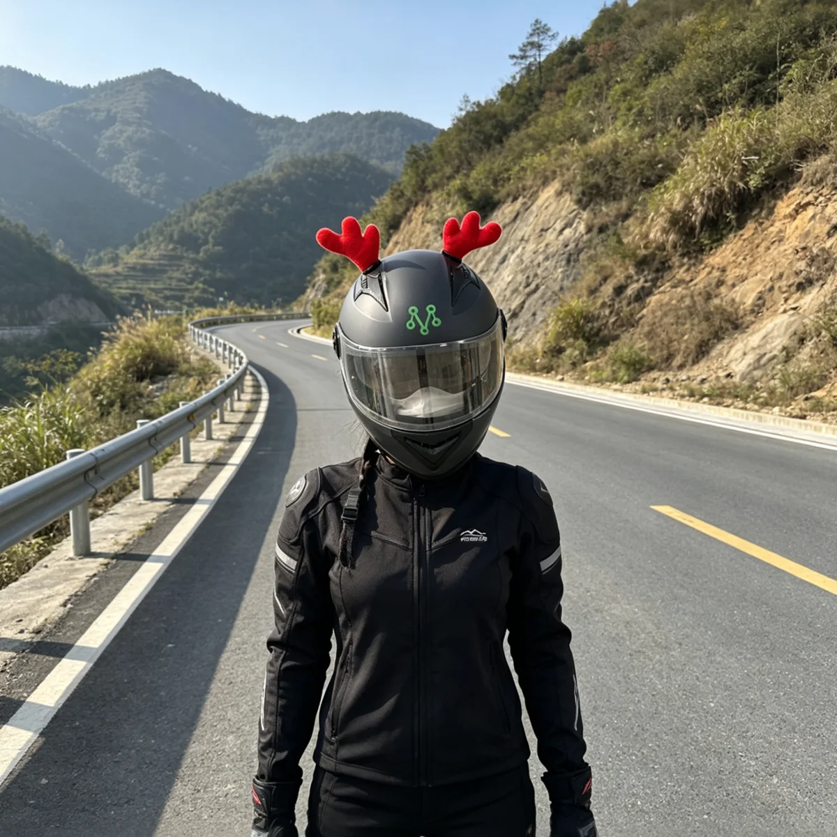 Christmas antler helmet decoration helmet horn cover full helmet decoration festive atmosphere Halloween 4